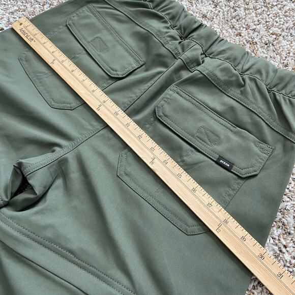 Prana Stretch Zion Convertible Pant Women's S Spruce Elastic Waist Zip-Off Legs - Picture 14 of 14